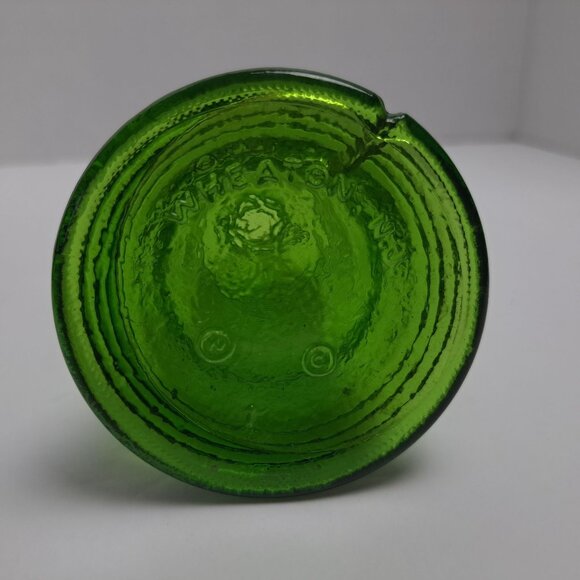 Wheaton Liberty Bell Decanter Green Glass Bottle Vintage 5" by 3" Patriotic Mini - Picture 12 of 16